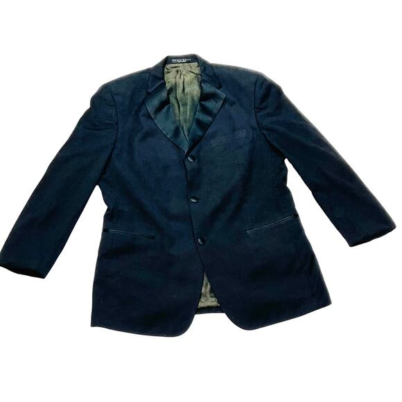 Hugo Boss Womens Wool Blazer 3 Button Lined Vented Pockets Black Used - Picture 1 of 10